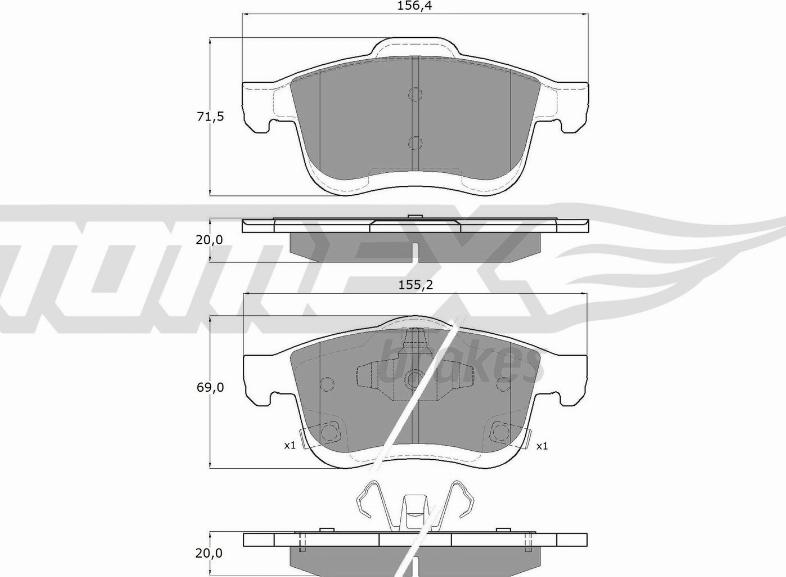 TOMEX brakes TX 15-251 - Komplet Pločica, disk-kočnica www.molydon.hr