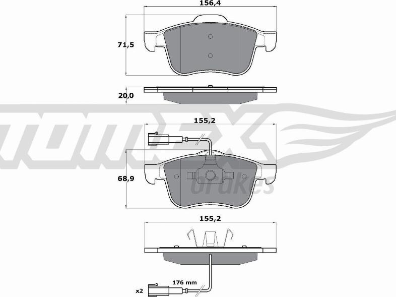 TOMEX brakes TX 15-25 - Komplet Pločica, disk-kočnica www.molydon.hr