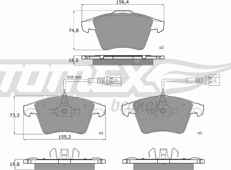 TOMEX brakes TX 15-23 - Komplet Pločica, disk-kočnica www.molydon.hr