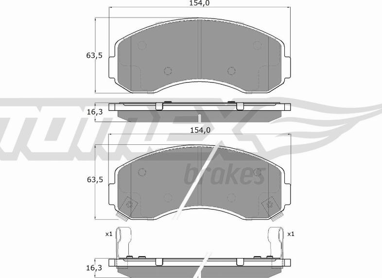 TOMEX brakes TX 15-71 - Komplet Pločica, disk-kočnica www.molydon.hr