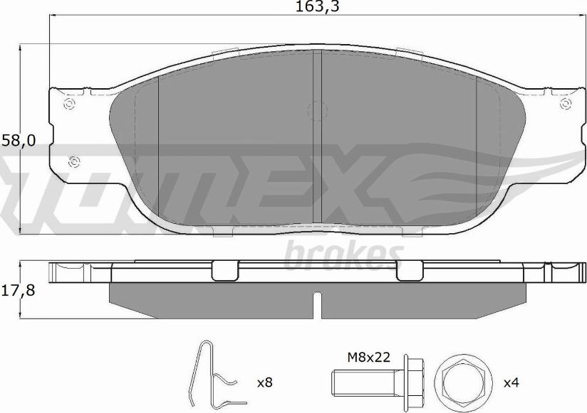 TOMEX brakes TX 16-92 - Komplet Pločica, disk-kočnica www.molydon.hr