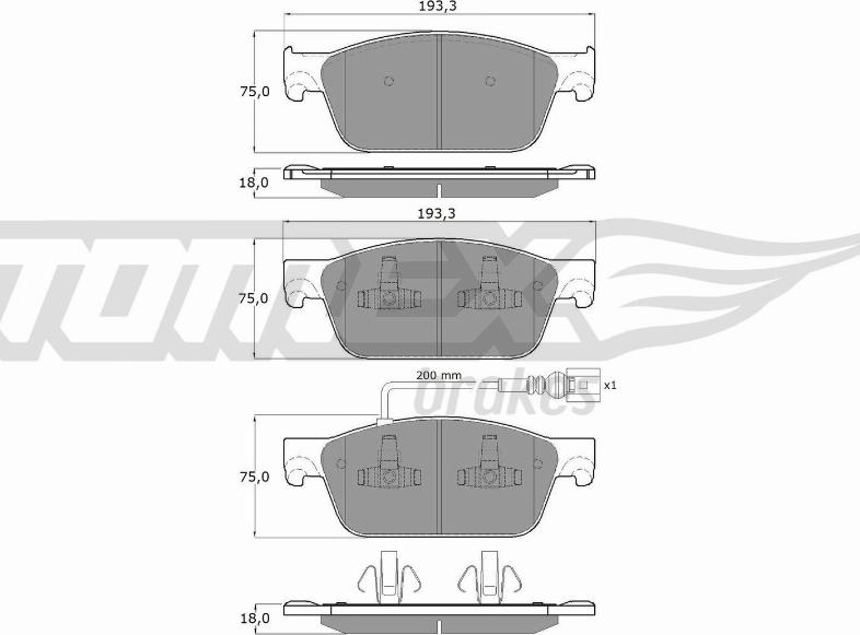 TOMEX brakes TX 16-46 - Komplet Pločica, disk-kočnica www.molydon.hr