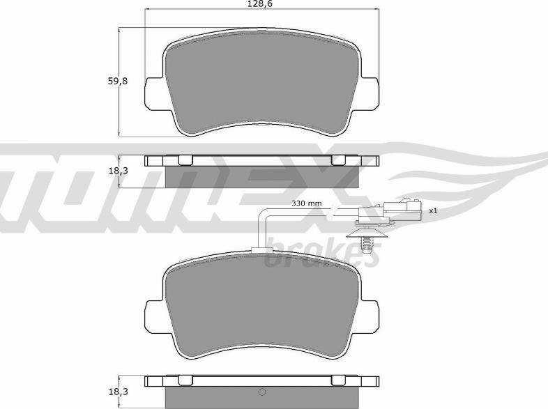 TOMEX brakes TX 16-48 - Komplet Pločica, disk-kočnica www.molydon.hr