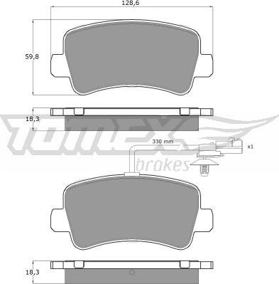 TOMEX brakes TX 16-48 - Komplet Pločica, disk-kočnica www.molydon.hr