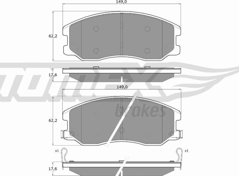 TOMEX brakes TX 16-42 - Komplet Pločica, disk-kočnica www.molydon.hr