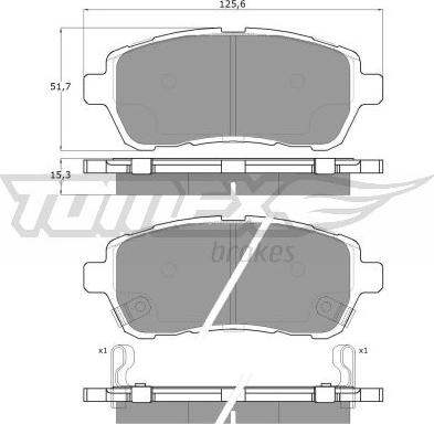 TOMEX brakes TX 16-47 - Komplet Pločica, disk-kočnica www.molydon.hr