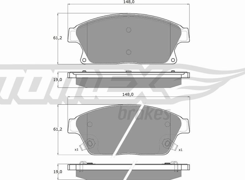 TOMEX brakes TX 16-51 - Komplet Pločica, disk-kočnica www.molydon.hr