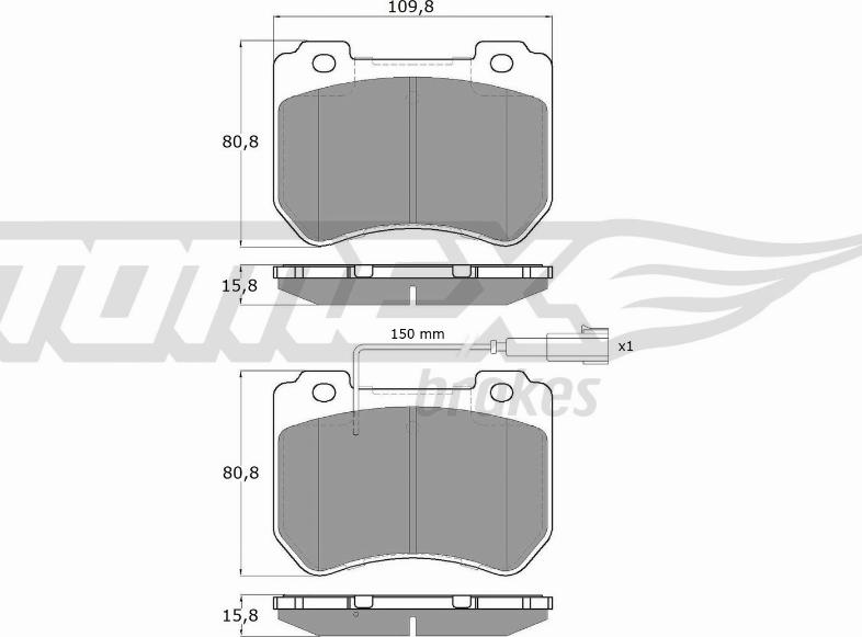 TOMEX brakes TX 16-58 - Komplet Pločica, disk-kočnica www.molydon.hr