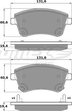 TOMEX brakes TX 16-53 - Komplet Pločica, disk-kočnica www.molydon.hr