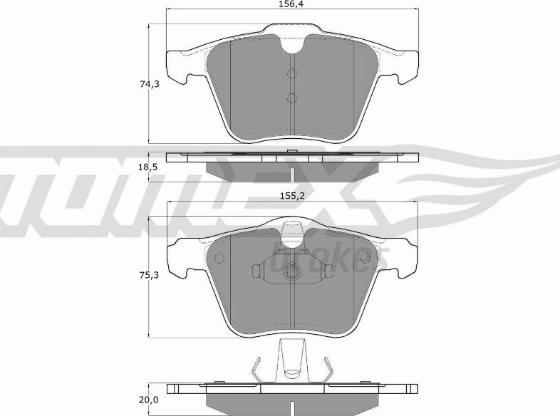 TOMEX brakes TX 16-64 - Komplet Pločica, disk-kočnica www.molydon.hr