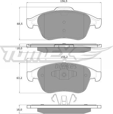 TOMEX brakes TX 16-65 - Komplet Pločica, disk-kočnica www.molydon.hr