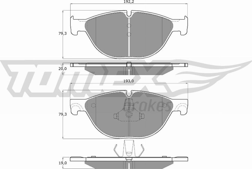 TOMEX brakes TX 16-66 - Komplet Pločica, disk-kočnica www.molydon.hr