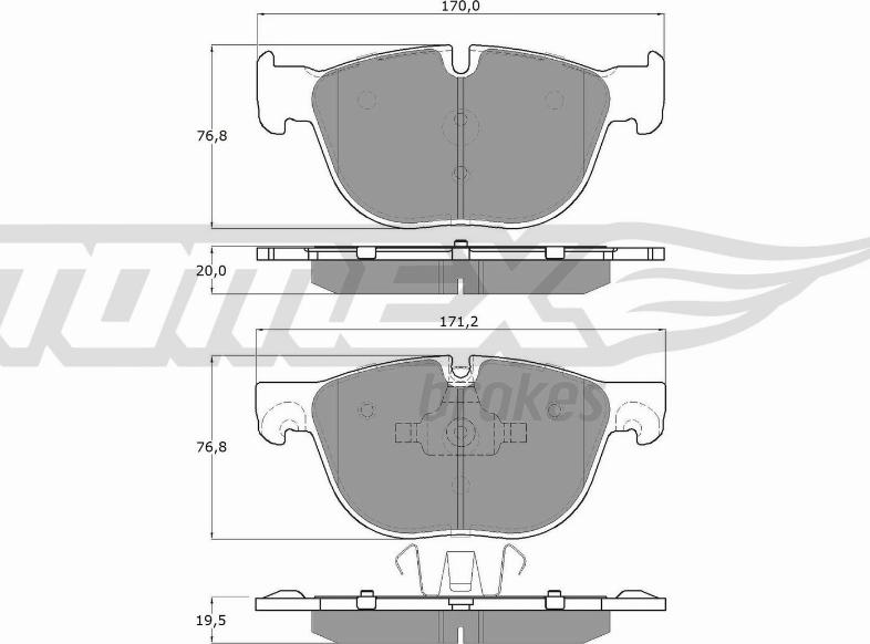 TOMEX brakes TX 16-68 - Komplet Pločica, disk-kočnica www.molydon.hr