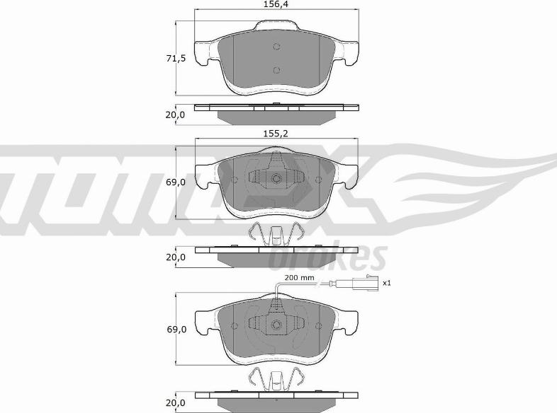 TOMEX brakes TX 16-63 - Komplet Pločica, disk-kočnica www.molydon.hr