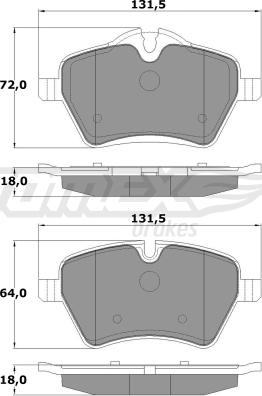 TOMEX brakes TX 16-04 - Komplet Pločica, disk-kočnica www.molydon.hr