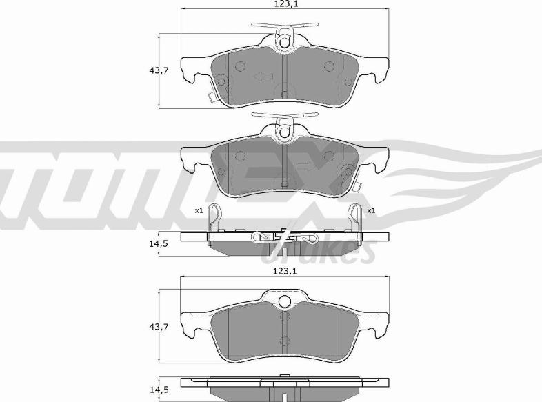 TOMEX brakes TX 16-031 - Komplet Pločica, disk-kočnica www.molydon.hr