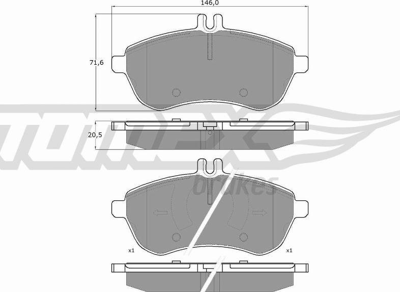 TOMEX brakes TX 16-02 - Komplet Pločica, disk-kočnica www.molydon.hr