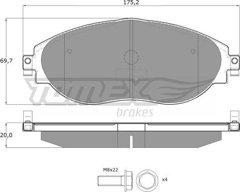 TOMEX brakes TX 16-842 - Komplet Pločica, disk-kočnica www.molydon.hr