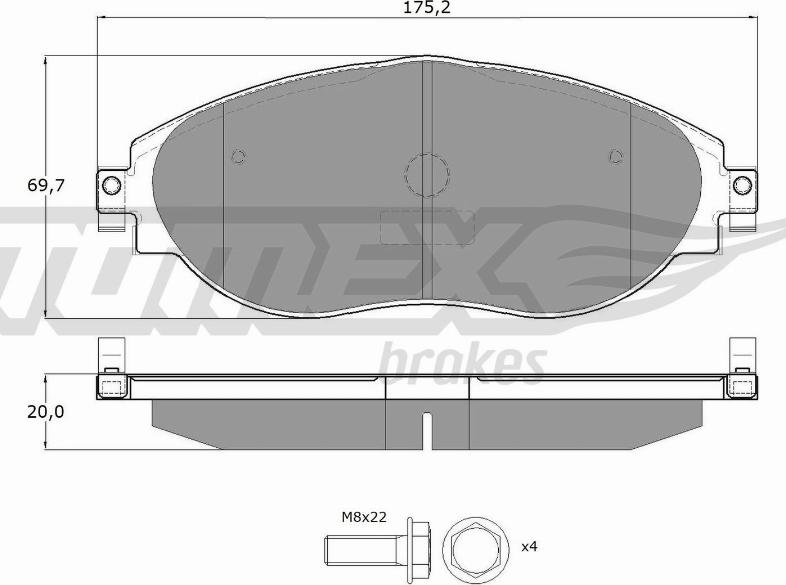 TOMEX brakes TX 16-842 - Komplet Pločica, disk-kočnica www.molydon.hr