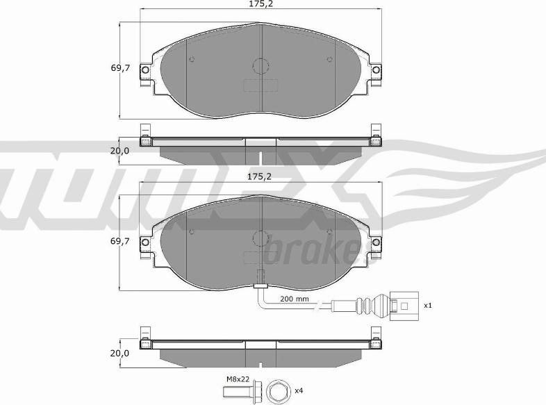 TOMEX brakes TX 16-84 - Komplet Pločica, disk-kočnica www.molydon.hr