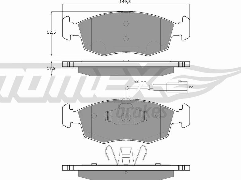 TOMEX brakes TX 16-88 - Komplet Pločica, disk-kočnica www.molydon.hr