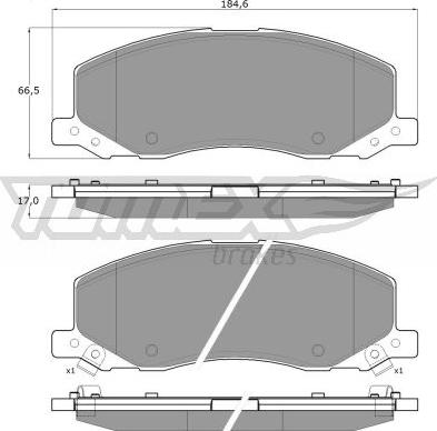 TOMEX brakes TX 16-35 - Komplet Pločica, disk-kočnica www.molydon.hr