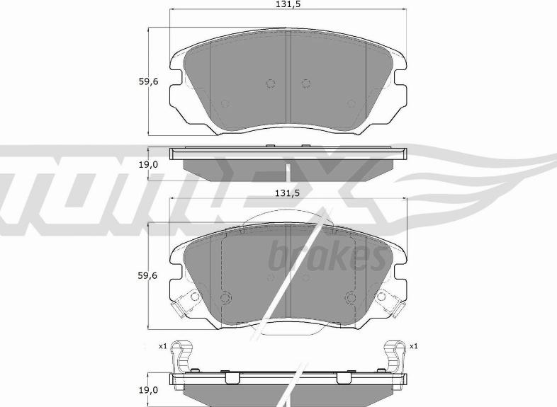 TOMEX brakes TX 16-33 - Komplet Pločica, disk-kočnica www.molydon.hr