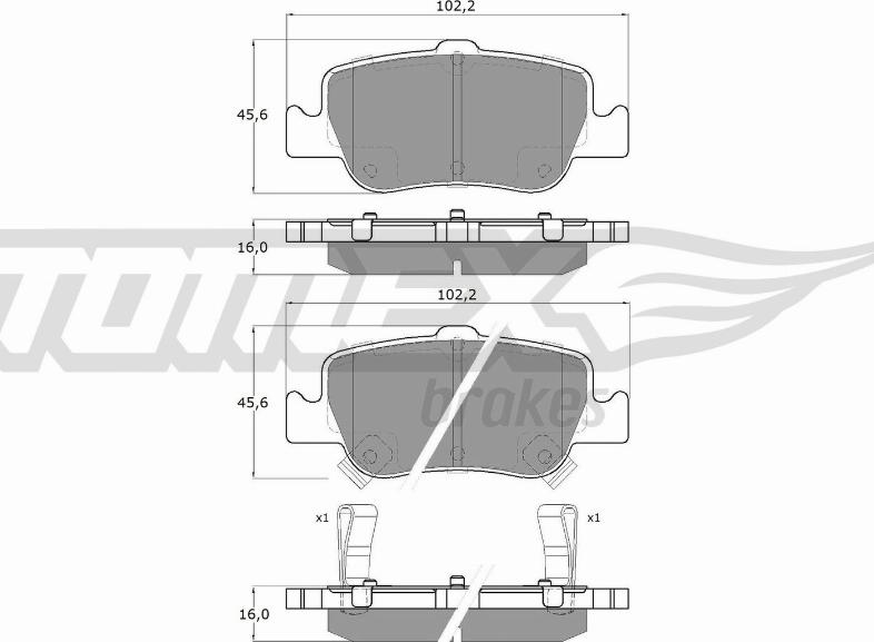 TOMEX brakes TX 16-29 - Komplet Pločica, disk-kočnica www.molydon.hr