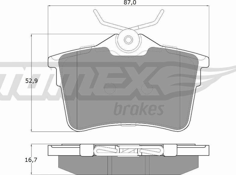 TOMEX brakes TX 16-26 - Komplet Pločica, disk-kočnica www.molydon.hr