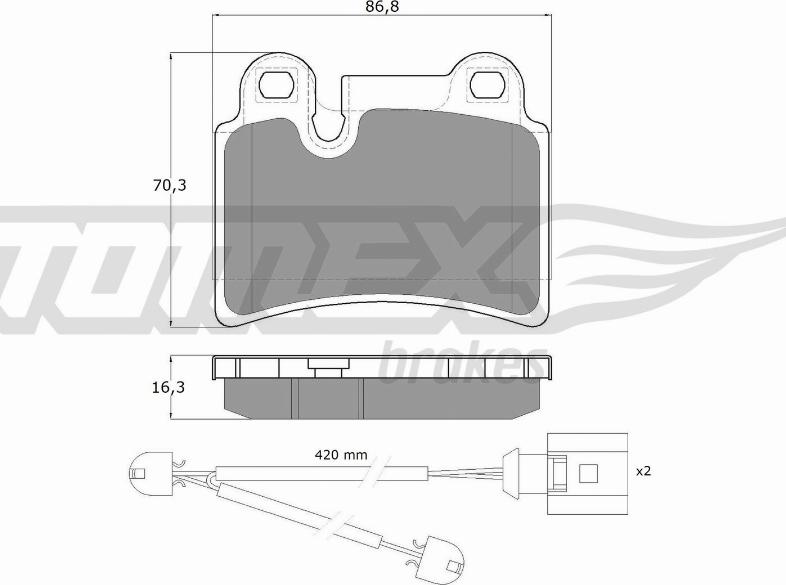 TOMEX brakes TX 16-21 - Komplet Pločica, disk-kočnica www.molydon.hr