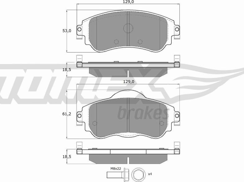 TOMEX brakes TX 16-79 - Komplet Pločica, disk-kočnica www.molydon.hr