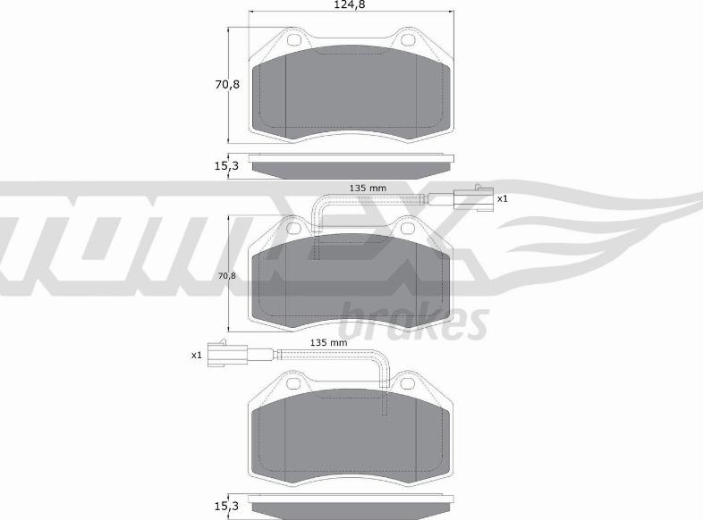 TOMEX brakes TX 16-731 - Komplet Pločica, disk-kočnica www.molydon.hr