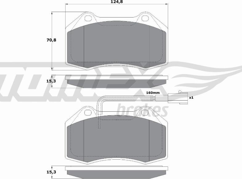 TOMEX brakes TX 16-73 - Komplet Pločica, disk-kočnica www.molydon.hr