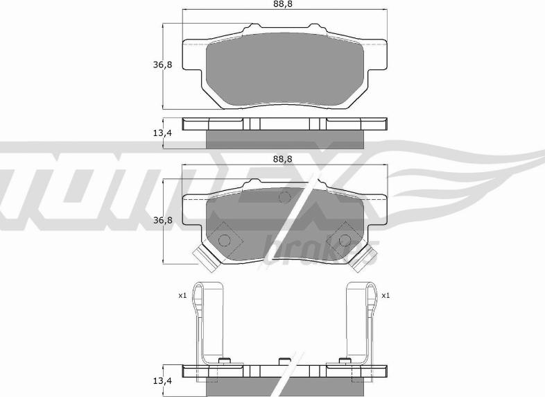 TOMEX brakes TX 10-99 - Komplet Pločica, disk-kočnica www.molydon.hr