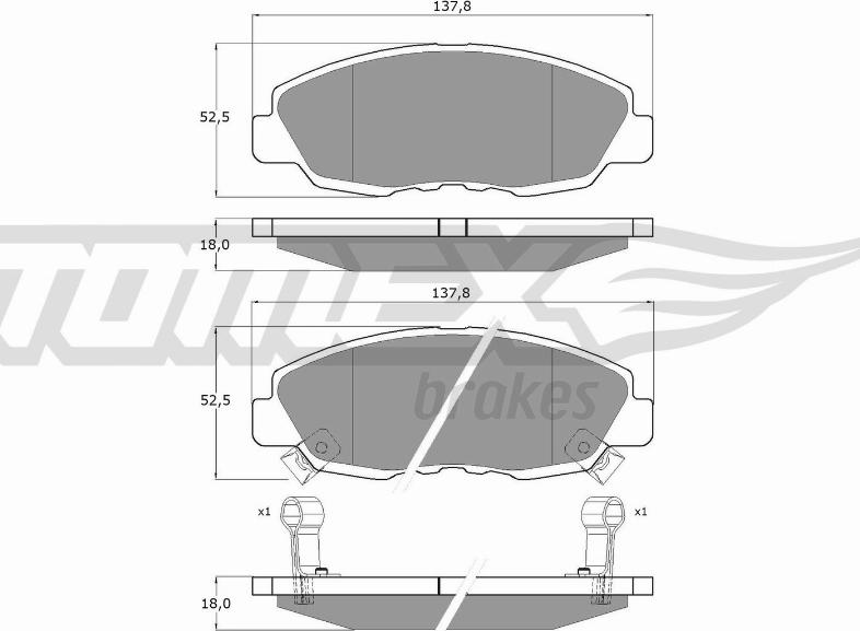 TOMEX brakes TX 10-98 - Komplet Pločica, disk-kočnica www.molydon.hr