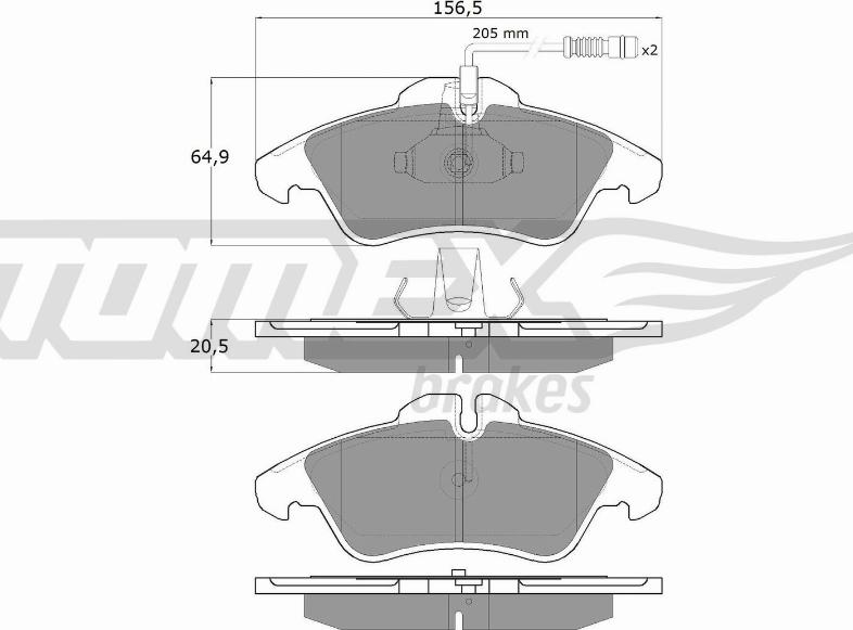 TOMEX brakes TX 10-931 - Komplet Pločica, disk-kočnica www.molydon.hr