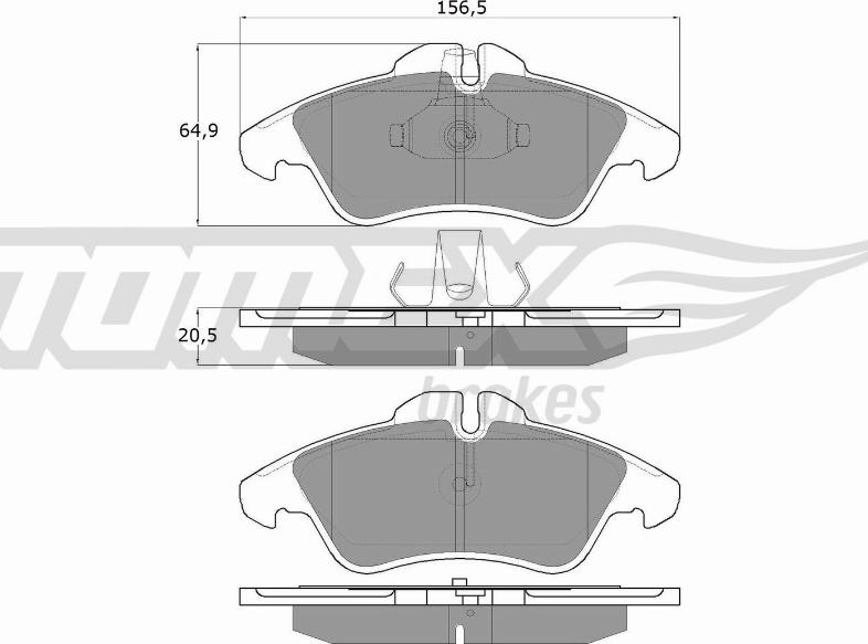 TOMEX brakes TX 10-93 - Komplet Pločica, disk-kočnica www.molydon.hr