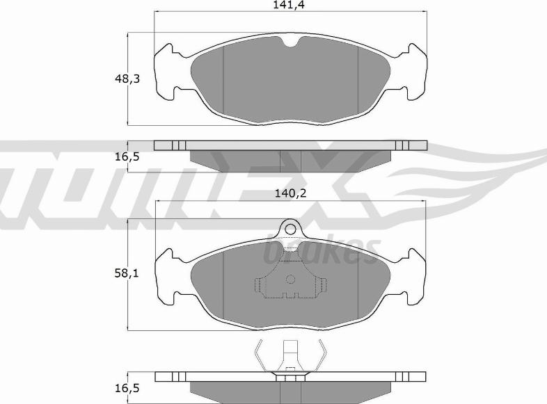 TOMEX brakes TX 10-49 - Komplet Pločica, disk-kočnica www.molydon.hr