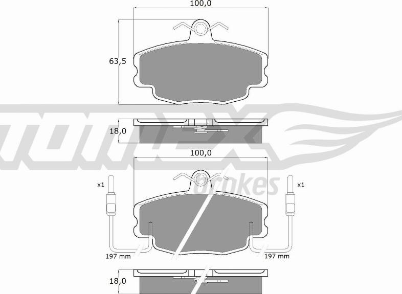 TOMEX brakes TX 10-48 - Komplet Pločica, disk-kočnica www.molydon.hr