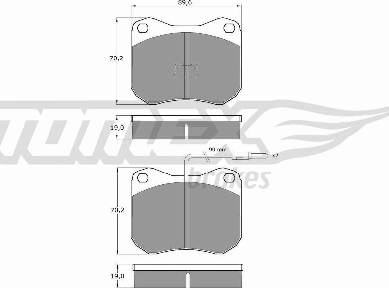 TOMEX brakes TX 10-42 - Komplet Pločica, disk-kočnica www.molydon.hr