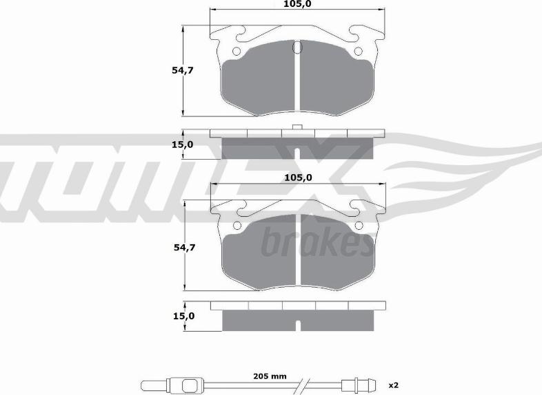 TOMEX brakes TX 10-512 - Komplet Pločica, disk-kočnica www.molydon.hr