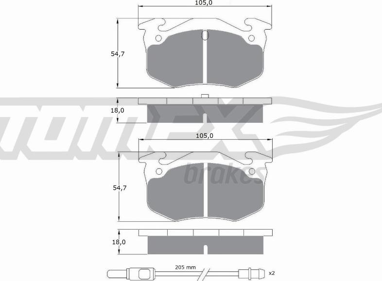 TOMEX brakes TX 10-51 - Komplet Pločica, disk-kočnica www.molydon.hr