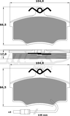 TOMEX brakes TX 10-581 - Komplet Pločica, disk-kočnica www.molydon.hr