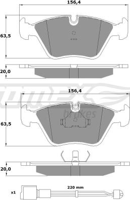 TOMEX brakes TX 10-691 - Komplet Pločica, disk-kočnica www.molydon.hr