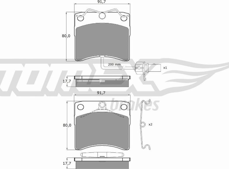 TOMEX brakes TX 10-641 - Komplet Pločica, disk-kočnica www.molydon.hr