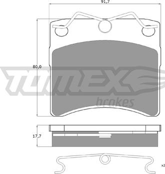 TOMEX brakes TX 10-64 - Komplet Pločica, disk-kočnica www.molydon.hr