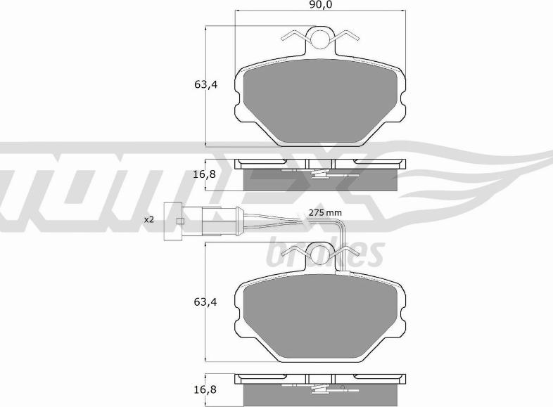 TOMEX brakes TX 10-61 - Komplet Pločica, disk-kočnica www.molydon.hr