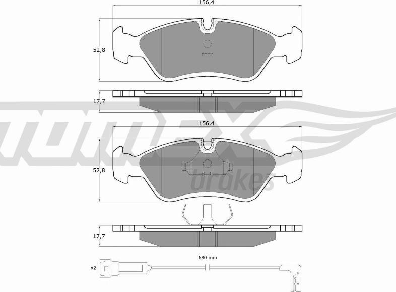 TOMEX brakes TX 10-681 - Komplet Pločica, disk-kočnica www.molydon.hr