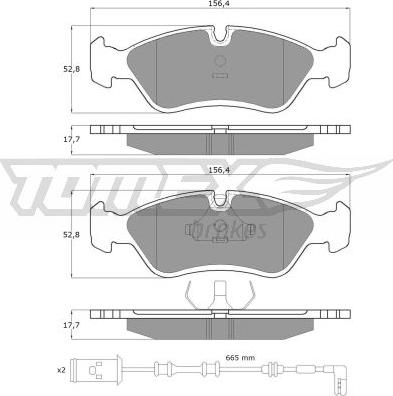 TOMEX brakes TX 10-682 - Komplet Pločica, disk-kočnica www.molydon.hr