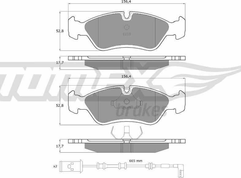 TOMEX brakes TX 10-682 - Komplet Pločica, disk-kočnica www.molydon.hr